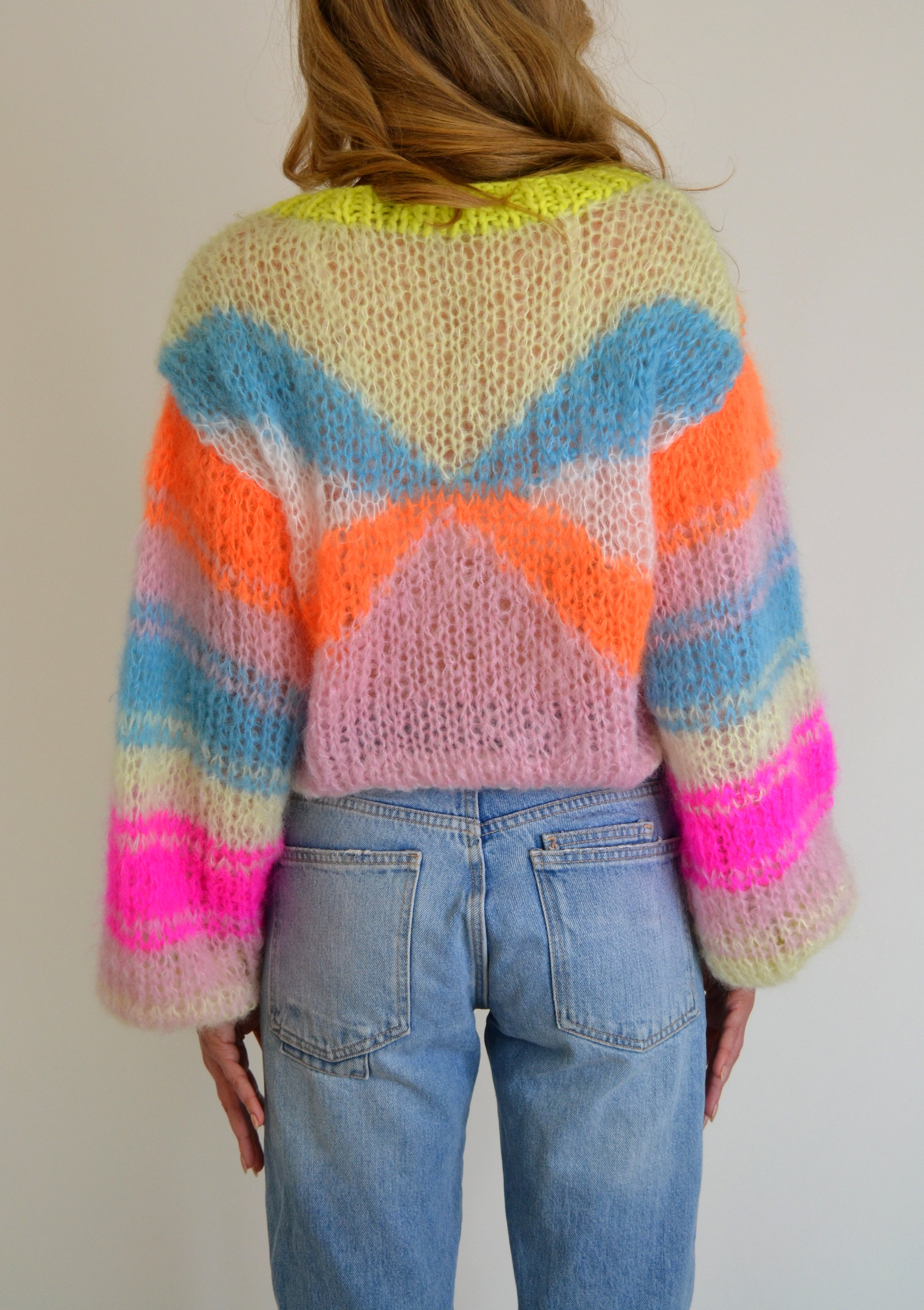 Handknitted sweater,colorful knitwear, handmade sweater, Handmade cardigan, Hnadknitted cardigan, Handcrocheted dress, colorful fashion