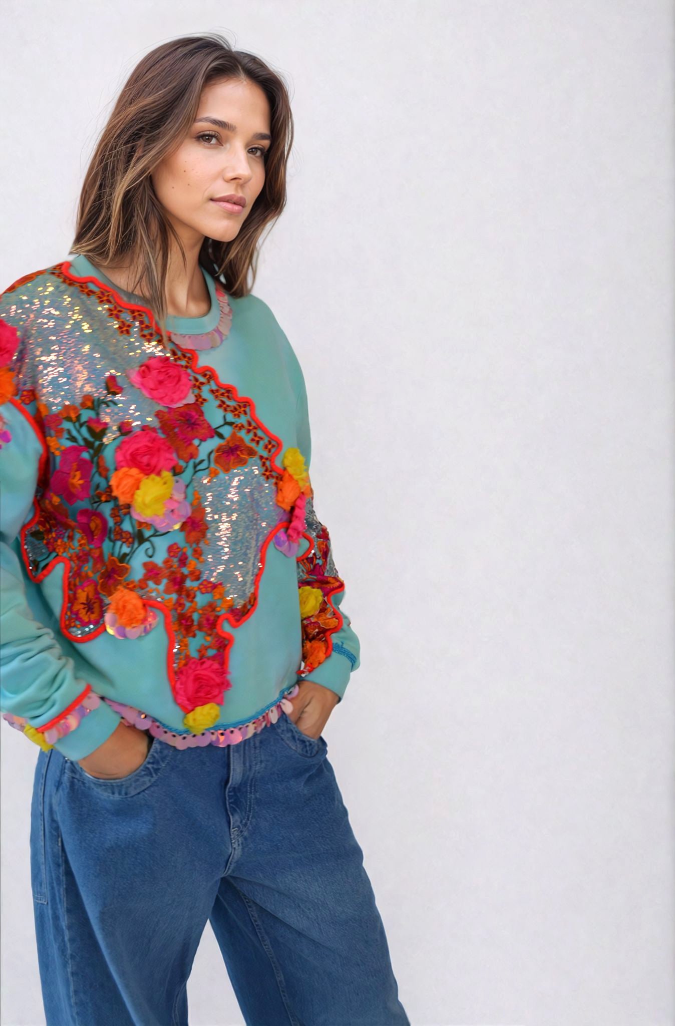 Poppy sweater "Nizhoni lab"