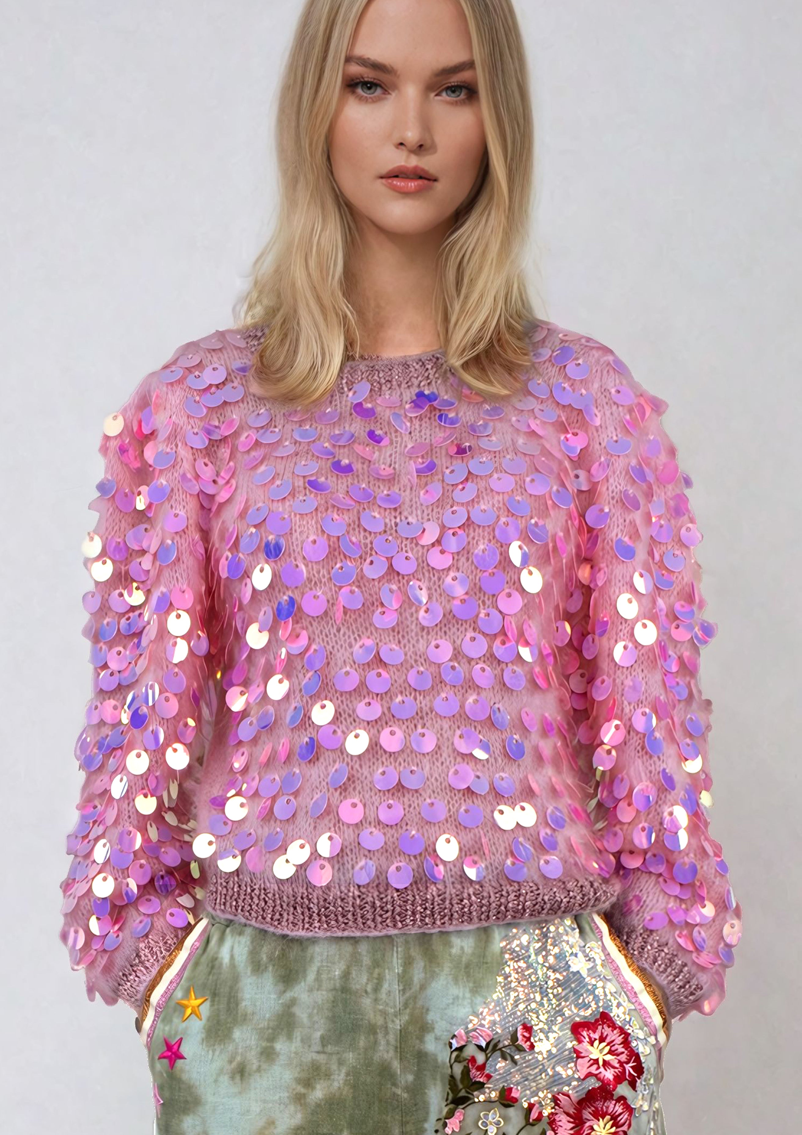 Jewel sweater pink