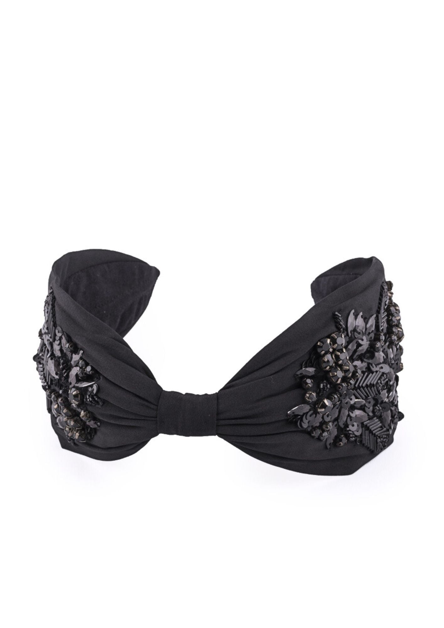 Namjosh black headband black rhinestones